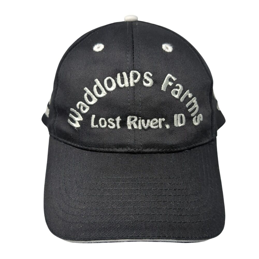 Waddoups Farms Lost River Id Strapback Hat Black One Size Adjustable Otto